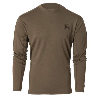 Banded Men's Merino Wool Crew Base Layer Shirt Chocolate 3XL