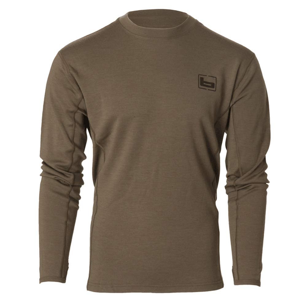 Banded Men's Merino Wool Crew Base Layer Shirt Chocolate 3XL