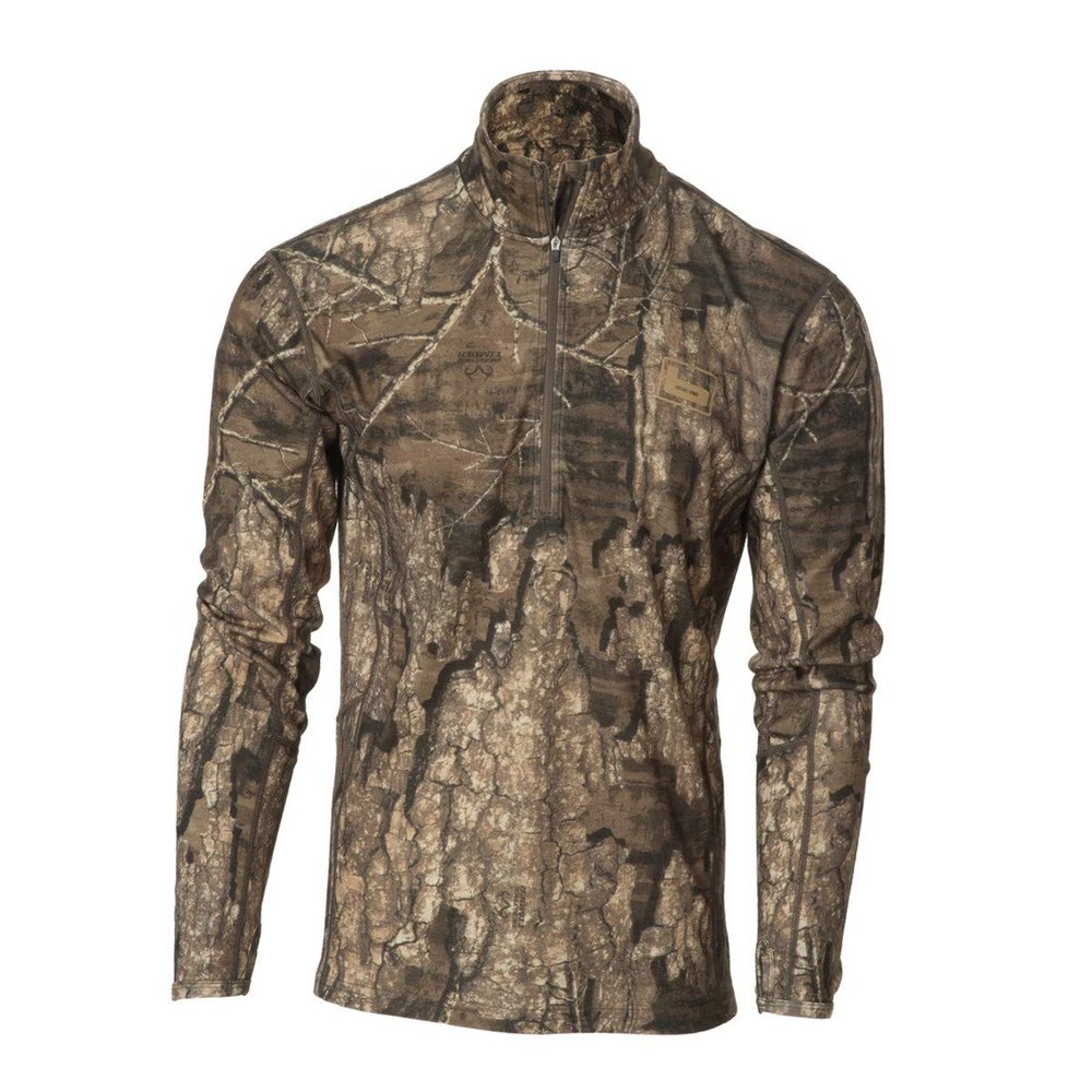 Base Wool 1/4 Zip Pullover-230 Gram-Timber-Large