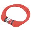 J&C Small Variable Dial Wire Lock JC-059W R Red Length: 23.6 inches (600 mm) Wire Diameter: 0.4 inches (10 mm) view 1