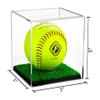 Better Display Cases Clear Acrylic Softball Display Case with Turf Base (A081-CTB) view 2
