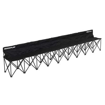 QUICKPLAY PRO Portable Folding Bench  Available in 4, 6, and 9 Seats & 6-Seat Shelter | Heavy-Duty, Fast Set-Up Seating for Sports, Camping, and Outdoor Activities