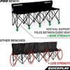 QUICKPLAY PRO Portable Folding Bench  Available in 4, 6, and 9 Seats & 6-Seat Shelter | Heavy-Duty, Fast Set-Up Seating for Sports, Camping, and Outdoor Activities view 3