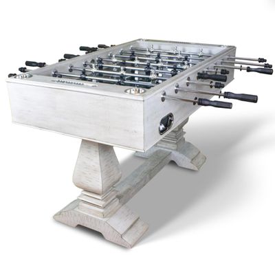 Hathaway Montecito 55 inch Foosball Table Adult Size for Family Game Rooms - With Smooth Playfield, Dual Abacus Scoring, ABS Weighted Players, Sturdy Leg Levelers & 2 Foosballs Driftwood