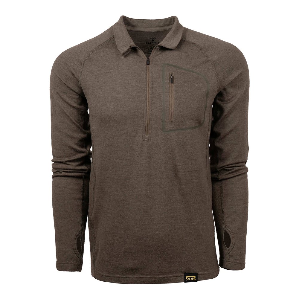 King's XKG Foundation 260 Merino 1/4 Zip, Olive, 3X-Large