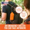 Go Time Gear Emergency Tent - Reflective Heat Shield for Survival Gear & Supplies - Waterproof & Windproof Shelter for Emergency Supplies - Ultralight Design for Go Bag - Pack of 1, Green view 2
