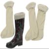 Snowy Magnolia 2-Pairs Boot Liner With Cuff, Tan, Size 5-7 view 4