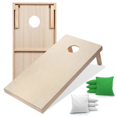 Tailgating Pros Premium Cornhole Game - Regulation or Tailgating Size Corn Hole Boards w/Corn Filled Bags & Optional LED Lights