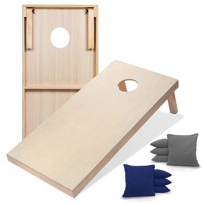 Tailgating Pros Premium Cornhole Game - Regulation or Tailgating Size Corn Hole Boards w/Corn Filled Bags & Optional LED Lights