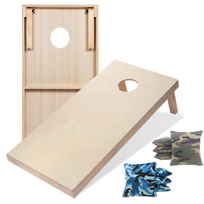 Tailgating Pros Premium Cornhole Game - Regulation or Tailgating Size Corn Hole Boards w/Corn Filled Bags & Optional LED Lights