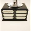 Shiny Silver Fantasy Football Trophy 12 Year Perpetual- Free Engraving view 2