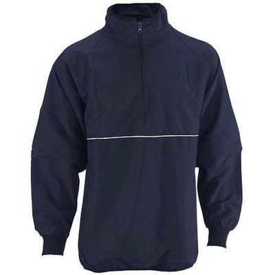 Smitty | BBS-323 | Convertible Half-Sleeve Baseball Softball Umpire Jacket | Baseball Official's Choice! (Navy w/Red, White, Navy Trim, Large)