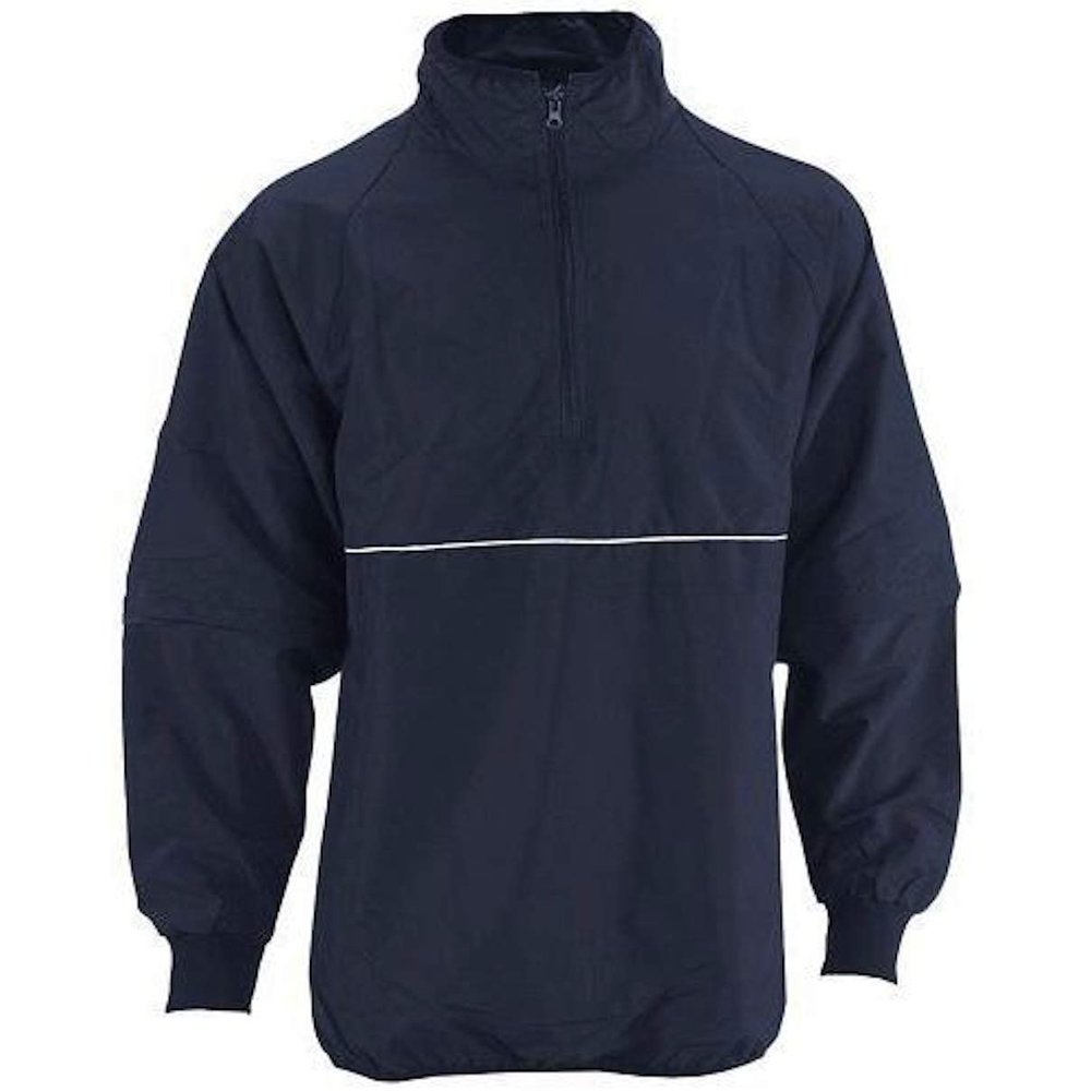 Smitty | BBS-323 | Convertible Half-Sleeve Baseball Softball Umpire Jacket | Baseball Official's Choice! (Navy w/Red, White, Navy Trim, Large)