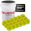 PowerNet Recreation Softball Bundle, Padded Softball Bucket with 18 12-Inch Practice Balls, Portable Pitching & Batting Practice Equipment Balls