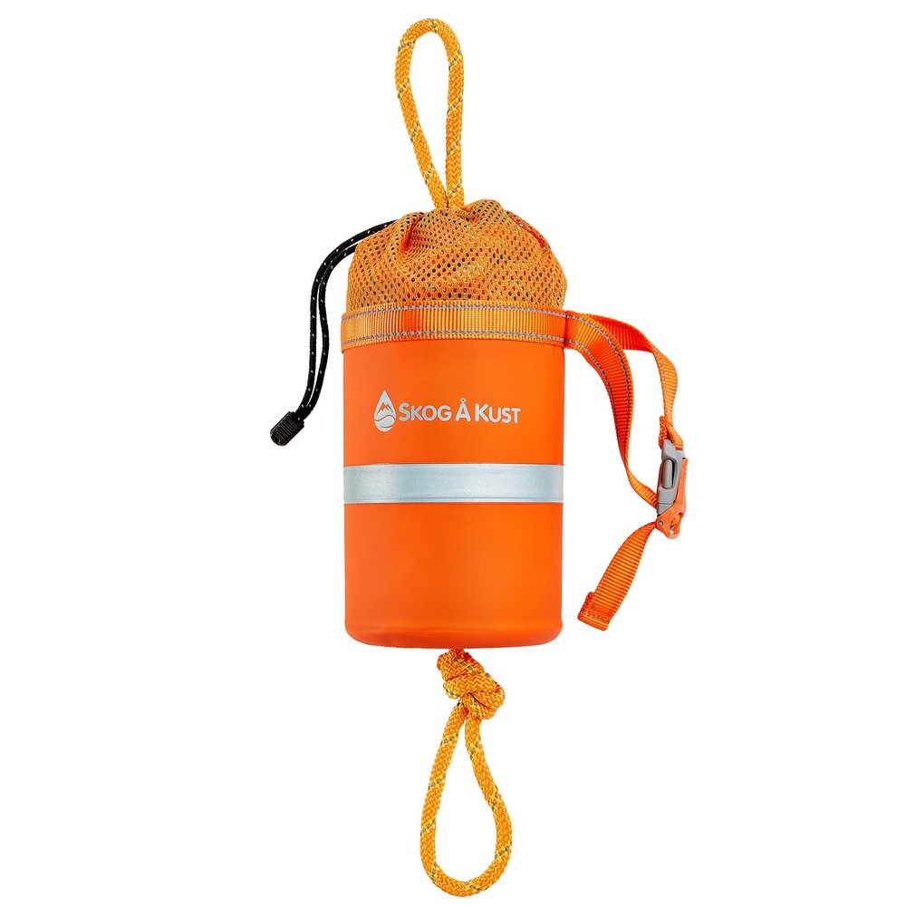 Skog Kust Rescue Throw Bag w/ 50-Feet of Floating Reflective Rope (Orange Reflective, 50' x 8mm)