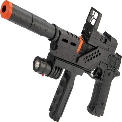 Evike Airsoft - JG Polymer Single Shot Spring Airsoft Gun Collection Series (Model: 716 Mini Airsoft Pistol w/Strobing Flashlight)