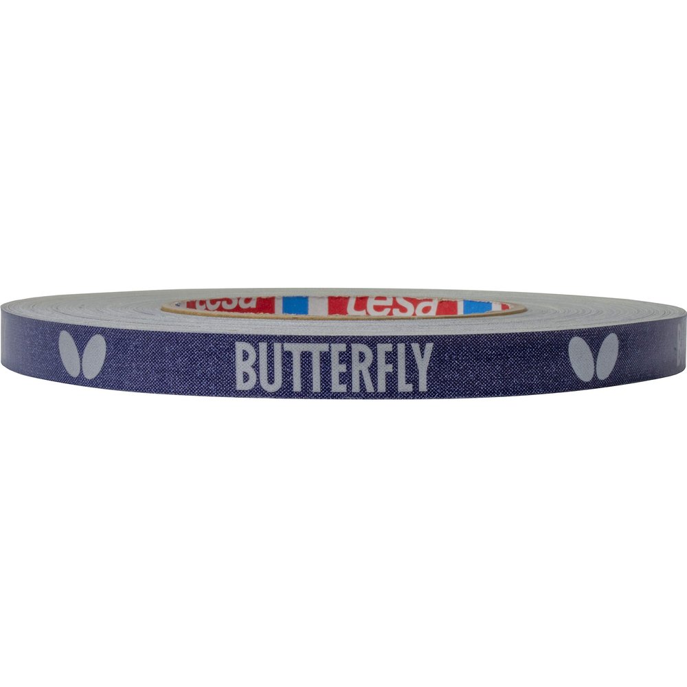 Butterfly Side Tape to Protect The Edges of Your Rubber and Blade for Table Tennis Paddles - Color Blue/Silver - Width 12mm - Rolls Come in 10m (20 Rackets) and 50m (100 Rackets), 3503M50