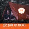 Go Time Gear Ultralight Mylar Survival Tent - Go Bag Emergency Tent & Survival Gear - Thermal Blanket Insulation for Winter Camping Gear & Emergency Supplies - Orange, Pack of 1, 2 Person view 3