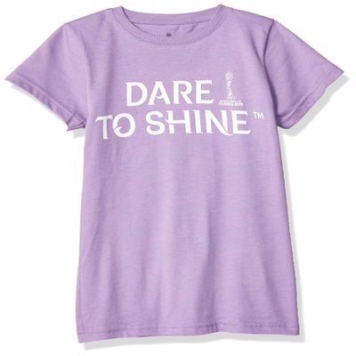 FIFA Fifth Sun WWC France 2019 Dare to Shine Youth Girl's Tee Shirt, Purple Berry, x-Small