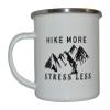 Rogue River Tactical Funny Camp Mug Enamel Camping Coffee Cup Gift Hike More Stress Less Camping Gear view 1