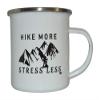 Rogue River Tactical Funny Camp Mug Enamel Camping Coffee Cup Gift Hike More Stress Less Camping Gear view 2