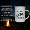 Rogue River Tactical Funny Camp Mug Enamel Camping Coffee Cup Gift Hike More Stress Less Camping Gear view 3