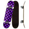 Yocaher Professional Complete 7.75" Skateboard w/7Ply Maple Deck, BlackWidow Premium Grip Tape, Aluminum Alloy Truck, ABEC-9 Bearing (Complete - 7.75 - Checker Purple) view 1