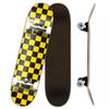 Yocaher Professional Complete 7.75" Skateboard w/7Ply Maple Deck, BlackWidow Premium Grip Tape, Aluminum Alloy Truck, ABEC-9 Bearing (Complete - 7.75 - Checker Yellow) view 1