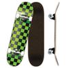 Yocaher Professional Complete 7.75" Skateboard w/7Ply Maple Deck, BlackWidow Premium Grip Tape, Aluminum Alloy Truck, ABEC-9 Bearing (Complete - 7.75 - Checker Green) view 1