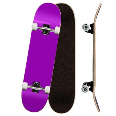 Yocaher Professional Complete 7.75" Skateboard w/7Ply Maple Deck, BlackWidow Premium Grip Tape, Aluminum Alloy Truck, ABEC-9 Bearing (Complete - 7.75 - Purple)
