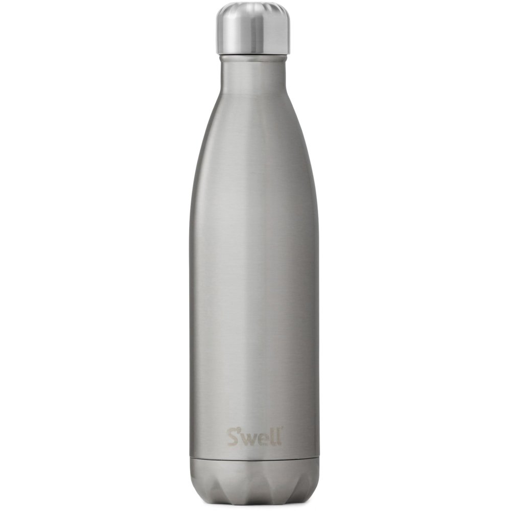 S'well Stainless Steel Water Bottle, 25oz, Silver Lining, Triple Layered Vacuum Insulated Containers Keeps Drinks Cold for 48 Hours and Hot for 24, BPA Free, Perfect for On the Go
