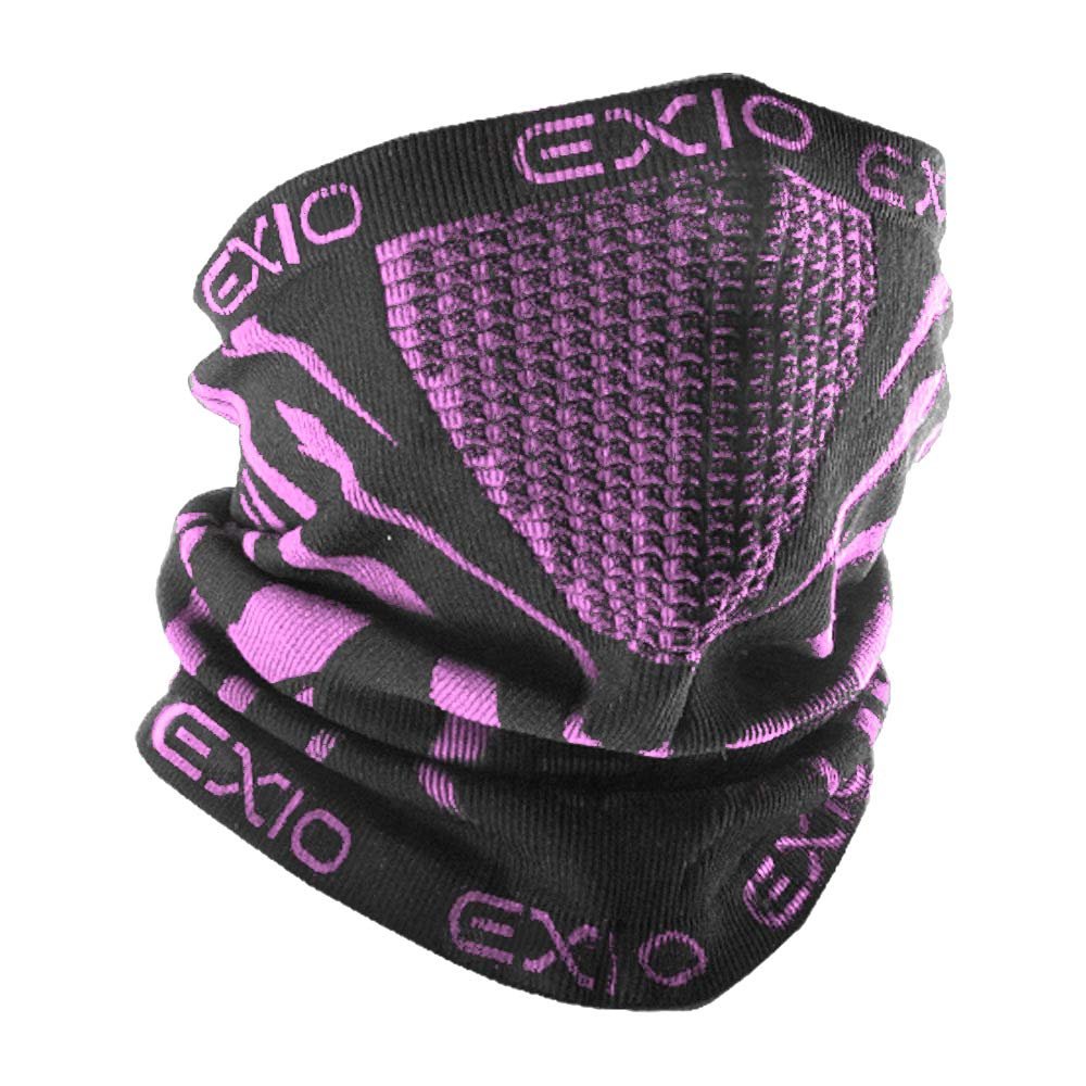 EXIO Winter Neck Warmer Gaiter/Balaclava - Windproof Face Mask for Ski, Snowboard (Nw03 Black/Pink)
