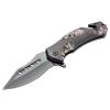 ASR Outdoor Camping Drop Point Pocket Knife 4.75 Inch Window Punch Foliage Camo Design view 1