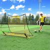 PodiuMax Soccer Rebounder, 6x4.7ft Large Soccer Rebound Net & 6x1.3ft Ground Pass Net, Soccer Bounce Back for Kick Back Trainer & Footwork Training with Carry Bag view 4