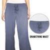 M&M SCRUBS Women's Soft Modern Fit 2 Pocket Drawstring Scrub Pant (Charcoal, X-Small) view 4