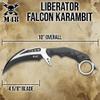 M48 Liberator Falcon Karambit Knife | Vortec Belt Sheath | Cast Stainless Steel Blade | Black Oxide Coating | Injection Molded Nylon Handle | Open Ring Pommel | Necessity for Mission Gear | Overall 10 view 2