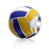 Sports Ball Charms 925 Sterling Silver Volleyball Baseball Beads Fits Pandora European Bracelet (Volleyball) view 1