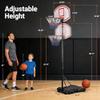 ZENY Portable Basketball Hoop Outdoor, Adjustable Basketball Goal 5.4-7Ft, Basket Ball Hoop for Kids, Youth, Driveway Backyard Hoop with PC Backboard view 2