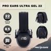 Pro Ears Ultra Gel 22 Noise Reduction Ear Muffs, Lightweight & Slim w/Aviator Gel Ear Seals, Shooting Ranges, Construction, and Loud Events, 8.5 oz view 2