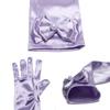 Joy Join Little Girls Princess Gloves(Solid Color Long Elbow Length) For Birthday,Wedding,Holiday,Costume Party(Light Purple) view 3