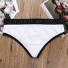 inlzdz Men's Sexy Tuxedo Briefs Sissy Pouch Short Panties with Bow Tie Waiter Costume Lingerie Underwear White Large view 4