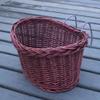 LIOOBO Detachable Bicycle Basket for Front Handlebar Wicker Bike Basket Handmade Natural Rattan Bike Storage Basket - Brown view 3