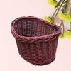 LIOOBO Detachable Bicycle Basket for Front Handlebar Wicker Bike Basket Handmade Natural Rattan Bike Storage Basket - Brown view 4