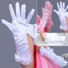 Joy Join Little Girls Princess Gloves(Solid Color Long Elbow Length) For Birthday,Wedding,Holiday,Costume Party(Pink) view 2