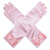 Joy Join Little Girls Princess Gloves(Solid Color Long Elbow Length) For Birthday,Wedding,Holiday,Costume Party(Pink) view 3