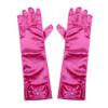 Joy Join Little Girls Princess Gloves(Solid Color Long Elbow Length) For Birthday,Wedding,Holiday,Costume Party(Rose Red) view 1