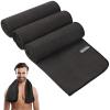 KinHwa Gym Towels for Sweat Absorbent Wicking Workout Towels Quick Dry and Compact Sweat Towels Microfiber Sports Towel for Yoga, Fitness, Treadmill or Indoor Bike 16"x30" 3 Pack Dark-Brown view 1