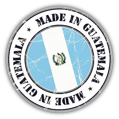 DG Graphics Made in Guatemala Grunge Flag Stamp Art Decor 5'' x 5'' Vinyl Decal Sticker Wall Window Any Smooth Surface