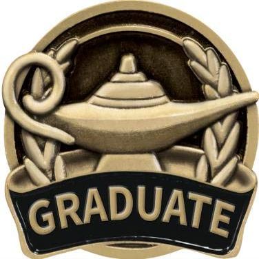 1" Graduation Pin, Academic Achievement Graduate Lapel Pin, Great Education Awards 30 Pack Prime