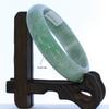 2.30"(58.6mm) China Certified Grade A Nature Hisui Jadeite Jade Light Green Women's Bangle Bracelets 9382 view 3